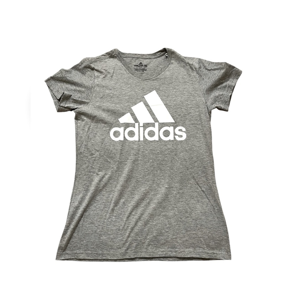 Adidas Women’s Short-Sleeve Tee, Heather Gray, Size S